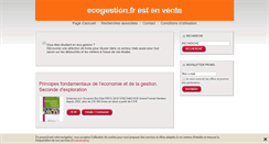Desktop Screenshot of ecogestion.fr