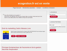 Tablet Screenshot of ecogestion.fr